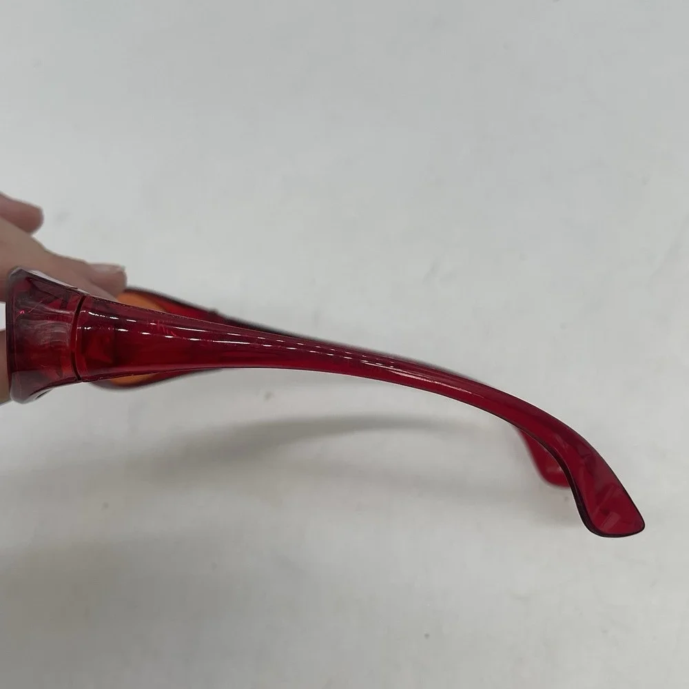 Vintage Supreme Sunglasses Frames Red Frame Red Lenses Oval Y2K 2000s